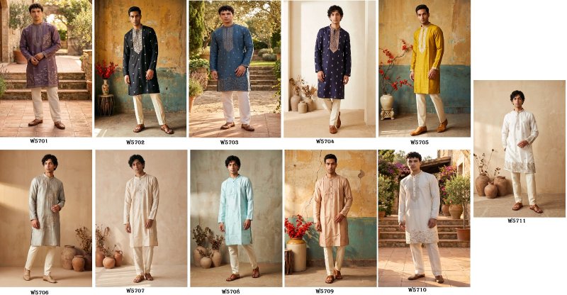 Outluk Wedding Vol 57 Silk Mens Kurta With Pajama